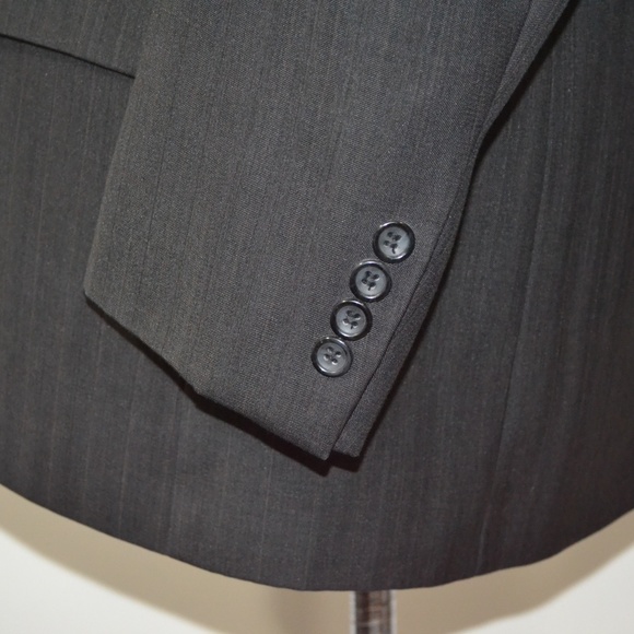 Caravelli 40R Sport Coat Blazer Suit Jacket Dark G - Picture 3 of 8